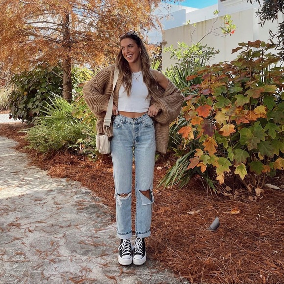 ❌SOLD❌ Böhme | Maren Cable-Knit Cardigan (Taupe) - Picture 3 of 6